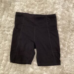 ATHLETA GIRLS BLACK BIKER SHORTS